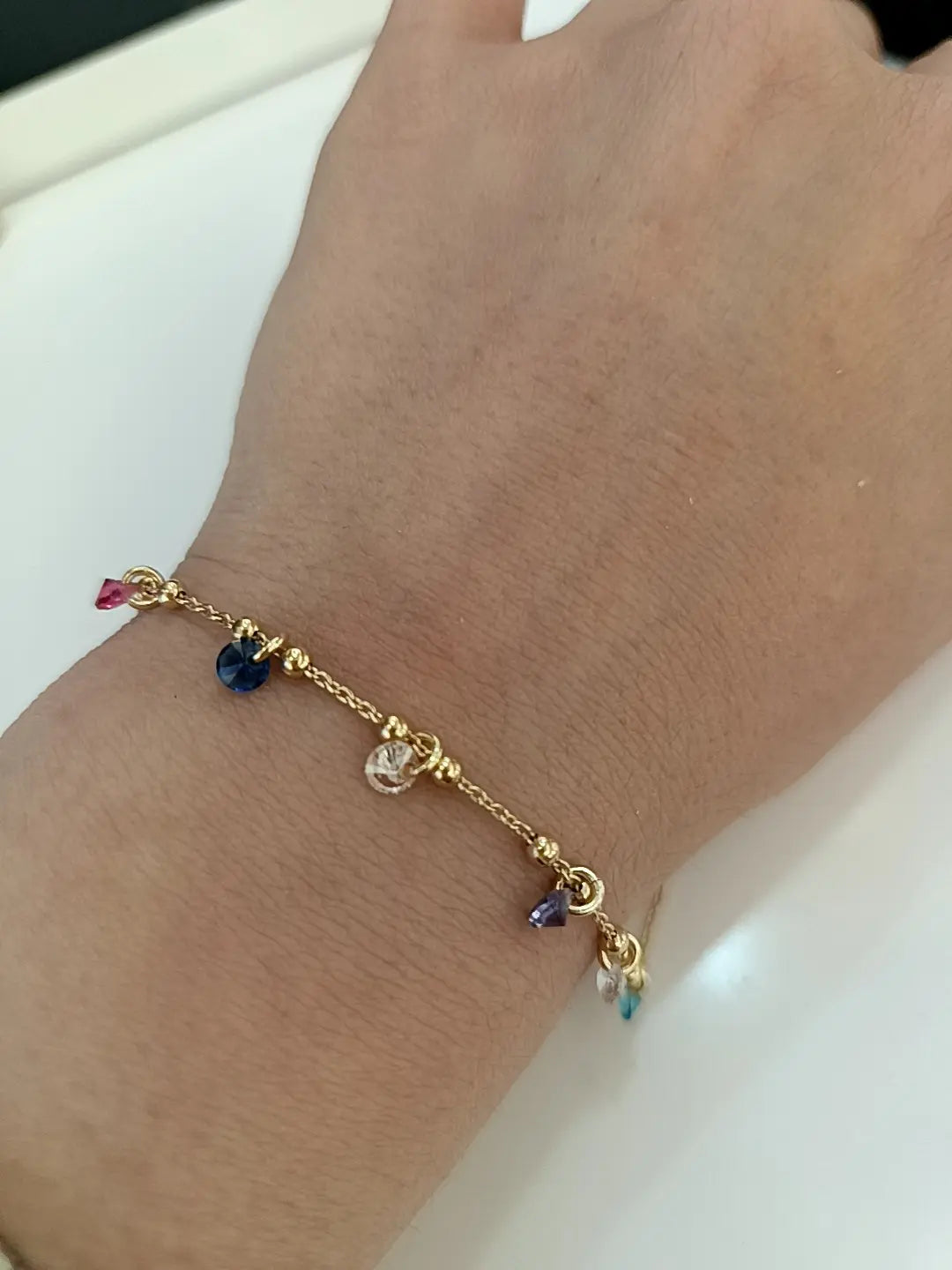 BRACCIALE MULTICOLOR PLACCATO ORO