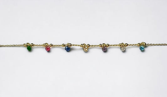 BRACCIALE MULTICOLOR PLACCATO ORO