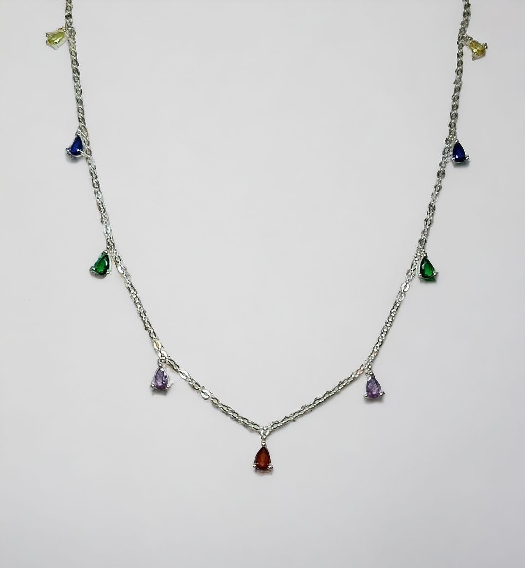 Collana gocce multicolore