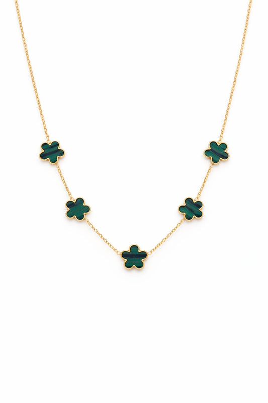 Collana fiori verdi