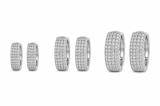 Coppia di cerchietti luxury XL silver
