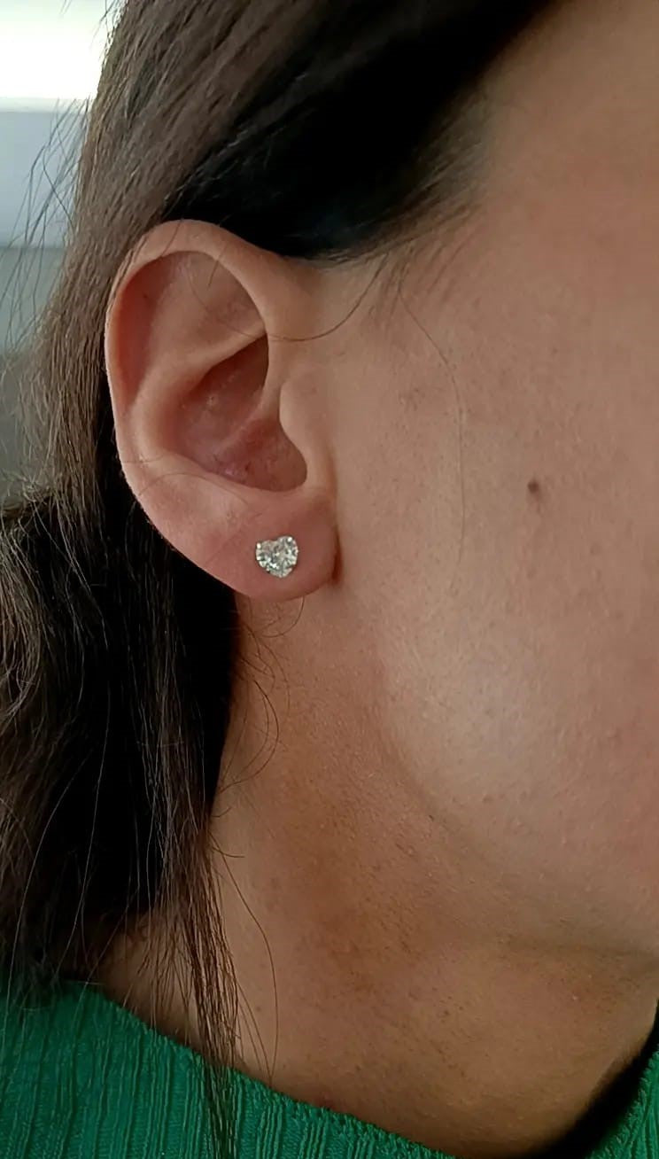 ORECCHINI PUNTO LUCE CUORE ARGENTO