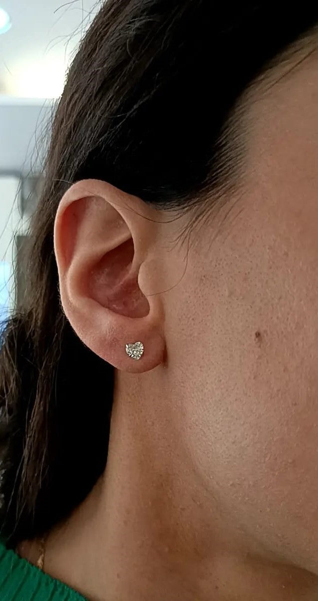 ORECCHINI PUNTO LUCE CUORE MINI ARGENTO