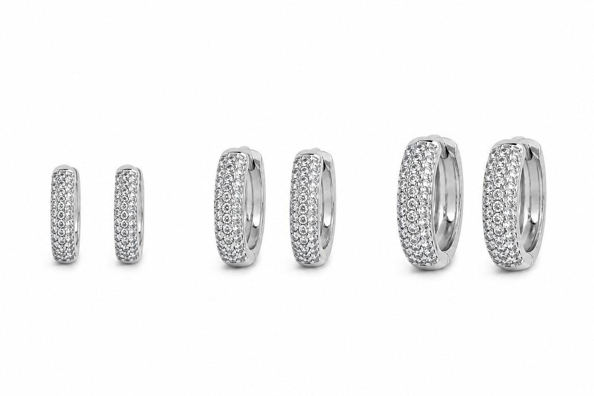 Coppia di cerchietti luxury L silver