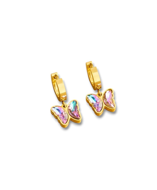 Orecchini farfalla multicolor