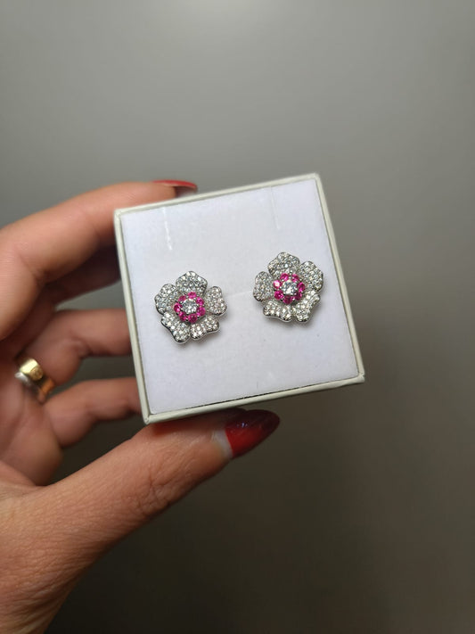 Coppia di orecchini rose luxury