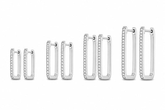 Coppia di cerchietti long square strass