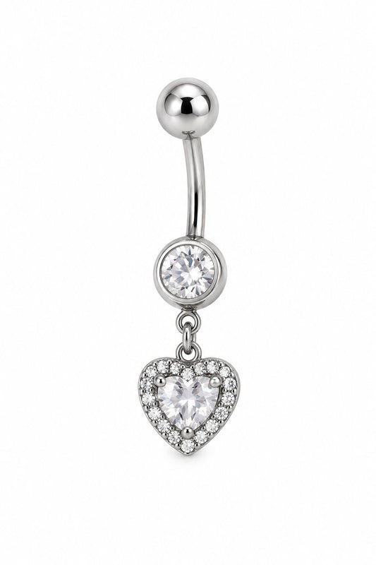 Pearcing ombelico cuore pendente