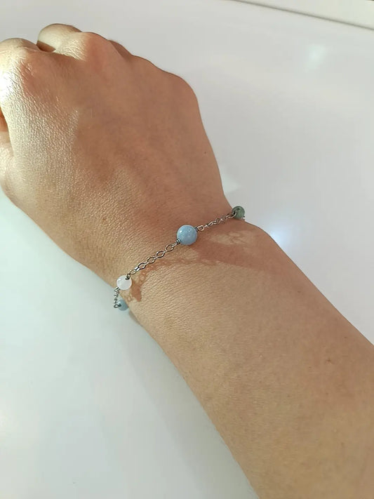 BRACCIALE NATURAL ARGENTO