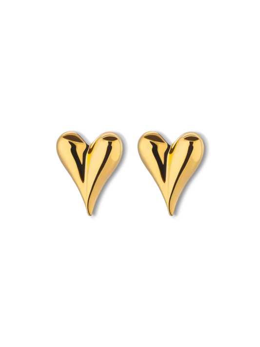 Orecchini cuore allungato