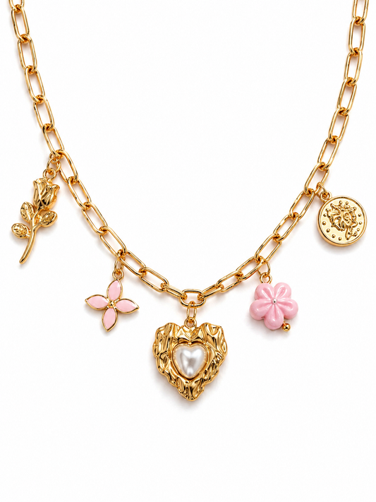 Collana sweet rose charm