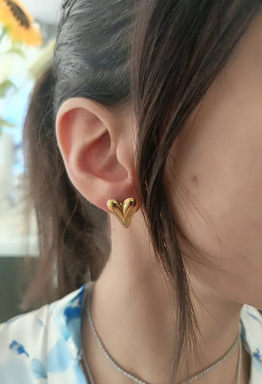 Orecchini cuore allungato