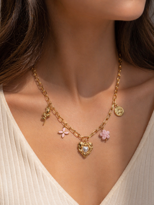 Collana sweet rose charm