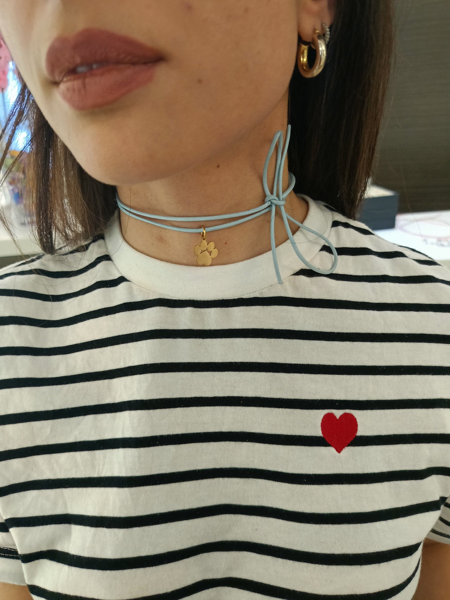 Collana con cordino in cotone cerato
