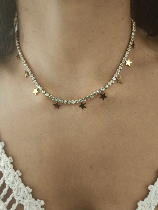 Collana tennis + stelline
