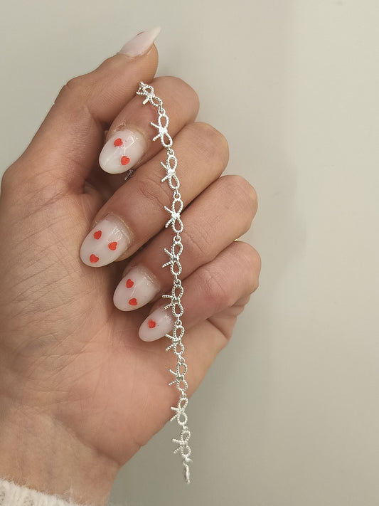 Bracciale fiocchetti argento 925