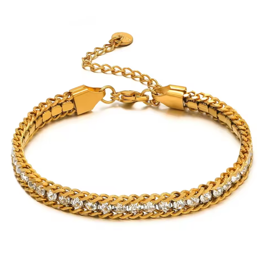 Bracciale tennis fascia bicolore