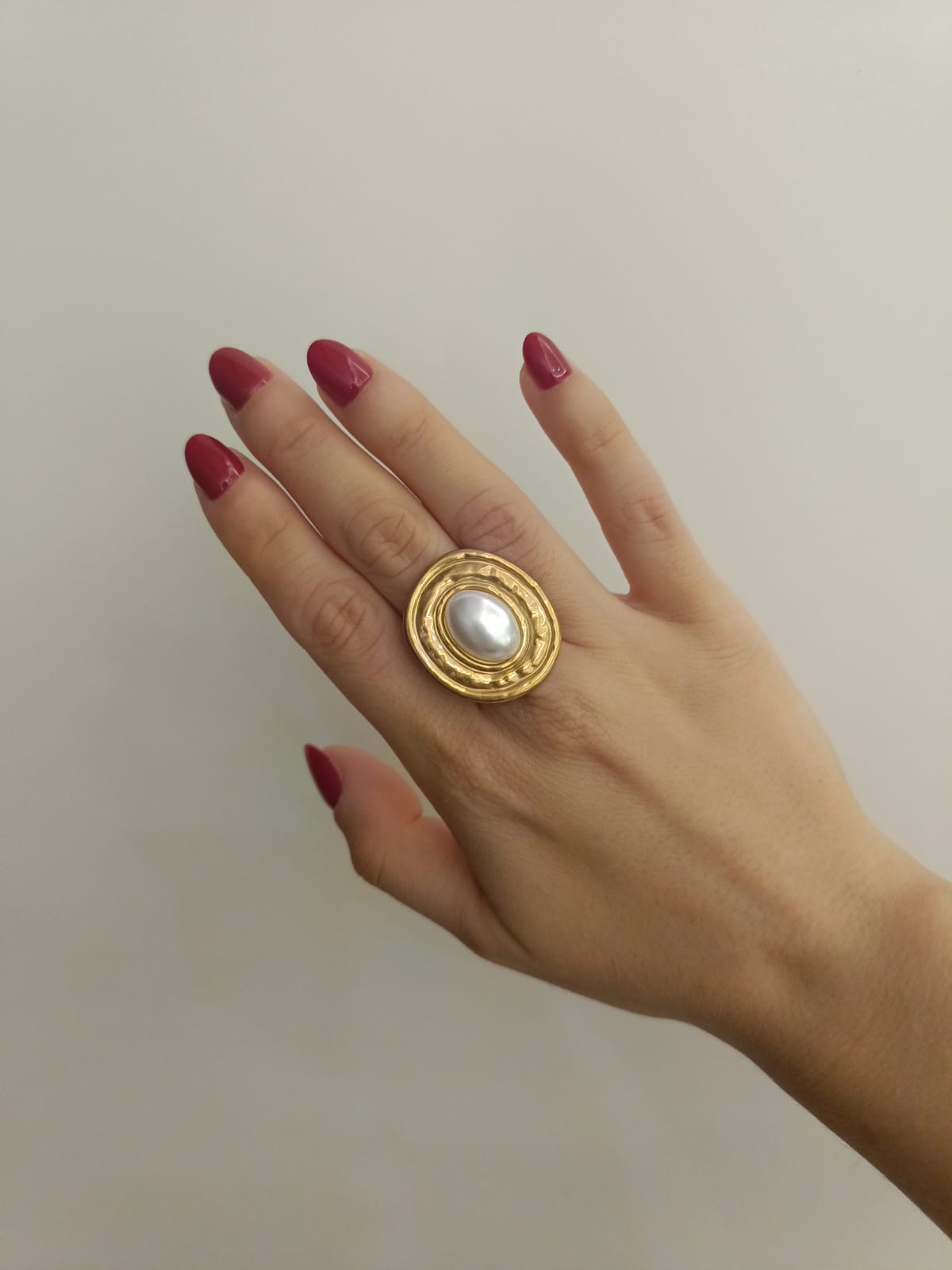 Anello round pearl