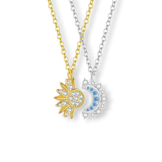 Set 2 collane sole e luna