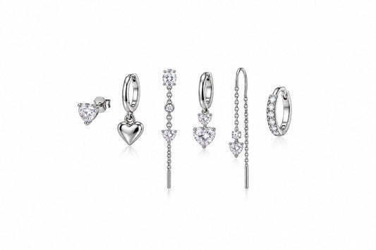 Set di 6 orecchini lovely