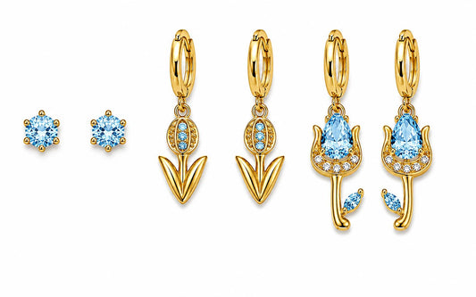Set di 6 orecchini tully