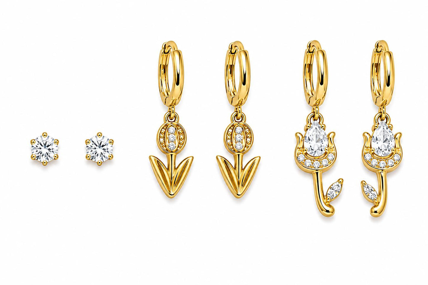Set di 6 orecchini tully
