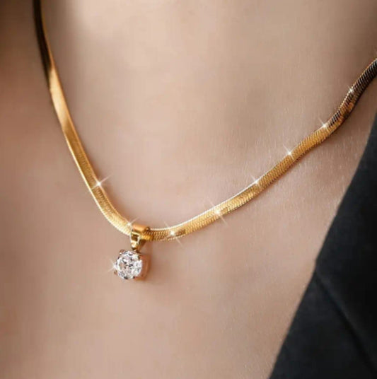 Collana snake con punto luce
