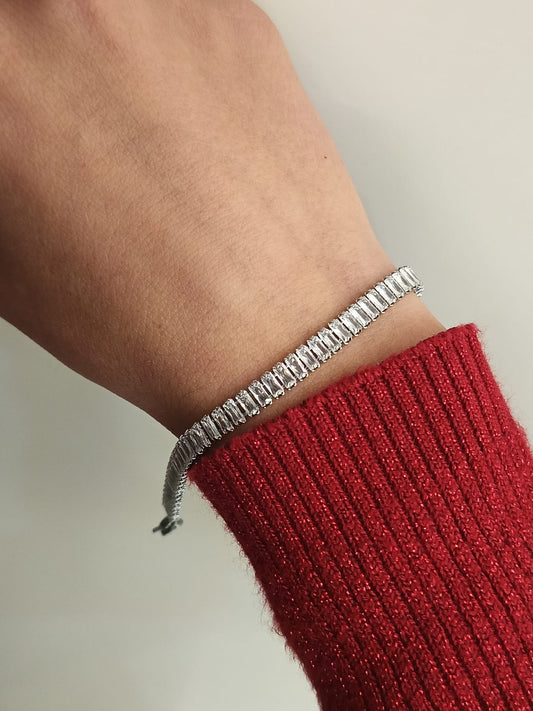 Bracciale tennis baguette