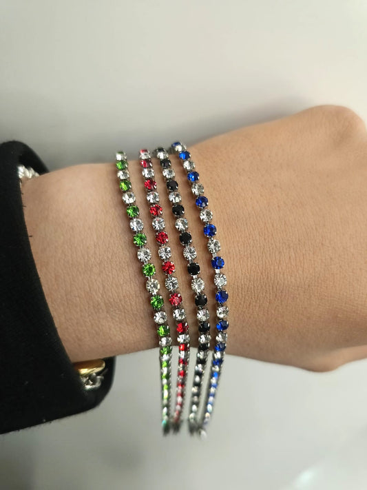 Bracciali tennis colorati