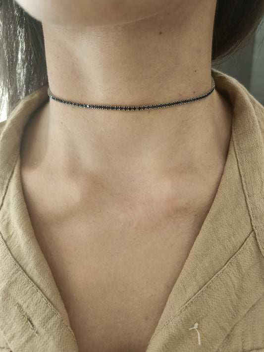 Choker tennis 2 mm con cursore