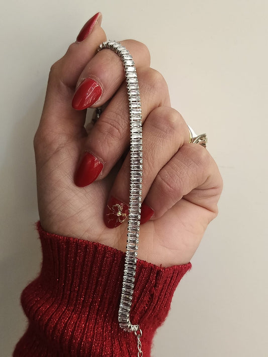 Bracciale tennis baguette