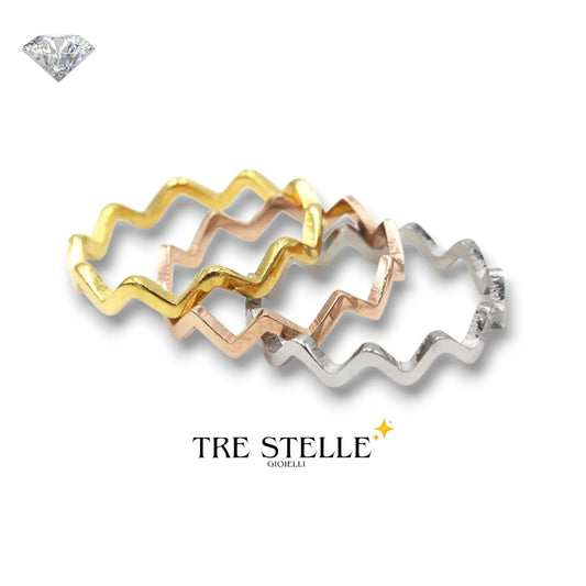 Tris di anelli zig zag